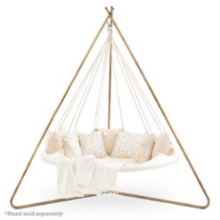 6__Sunbrella Salt_ Large _Deluxe_ TiiPii Bed + Bronze _Deluxe_ Stand