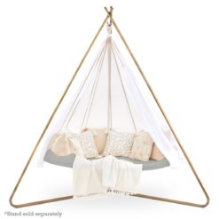 6__Sunbrella Seagull_ Large Deluxe TiiPii Bed + _Bronze_ Deluxe Stand Set