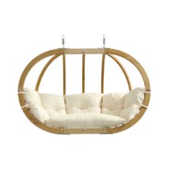 GLOBO ROYAL Hängesofa von AMAZONAS mit passendem Holzgestell und Schutzabdeckung im Set Natura