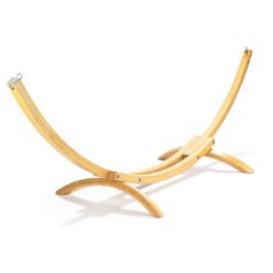 Doppel-Bio-Hängematte MODESTA und das CHICO Holzgestell SIESTA XL Gestell