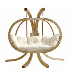 GLOBO ROYAL Hängesofa von AMAZONAS mit passendem Holzgestell und Schutzabdeckung im Set