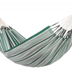 Doppel-Bio-Hängematte MODESTA und das CHICO Holzgestell SIESTA XL Agave