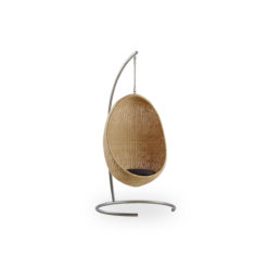 Korbhängessel Hanging Egg von SIKA DESIGN mit Kissen mit Gestell
