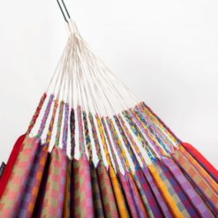 LA SIESTA Doppel-Hängematte FLORA Bio-Baumwolle Flowers Tuch mit Logo