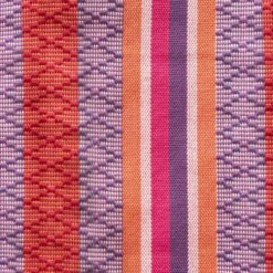 Die Doppelhängematte aus Bio-Baumwolle MODESTA und das Metallgestell MEDITERRANEO Flamingo Farbe