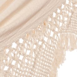 Die SALAO Tuchhängematte mit Makramee aus GOTS-zertifizierter Baumwolle Makramee Detail