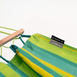 Die Einzelstabhängematte ALISIO und das Holzgestell SIESTA Lime Detail