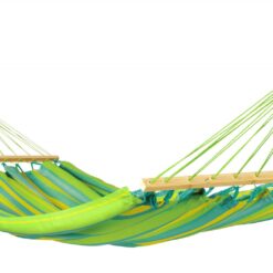 Die Einzelstabhängematte ALISIO und das Holzgestell SIESTA Lime