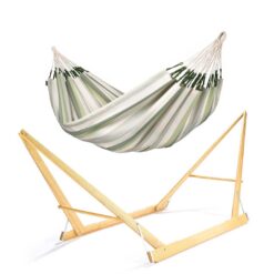 Outdoor Doppel-Hängemattenset BRISA mit TERRA XXL Gestell