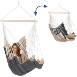 XXL Wendehängesessel California Farbe: Beige/Anthrazit