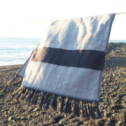 Hamam Strandtuch pimenta-schwarz-grau