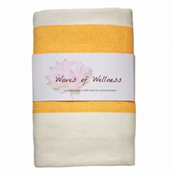 Hamam Strandtuch: weiß-orange