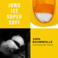 Juhu besteht aus 100% Baumwolle