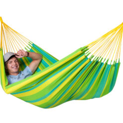 Wetterfeste Einzeltuchhängematte SONRISA – LA SIESTA, Farbe Lime