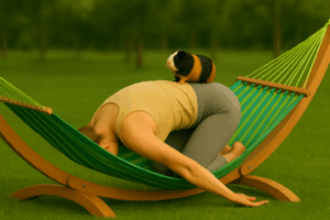 Yoga in der Hängematte mit Ruhrpott Kalle: Das Kind (Balasana)
