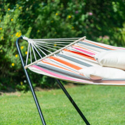 CHILLOUNGE® Black - Pulverbeschichtetes Stahl-Gestell für Einzel-Hängematten im Garten